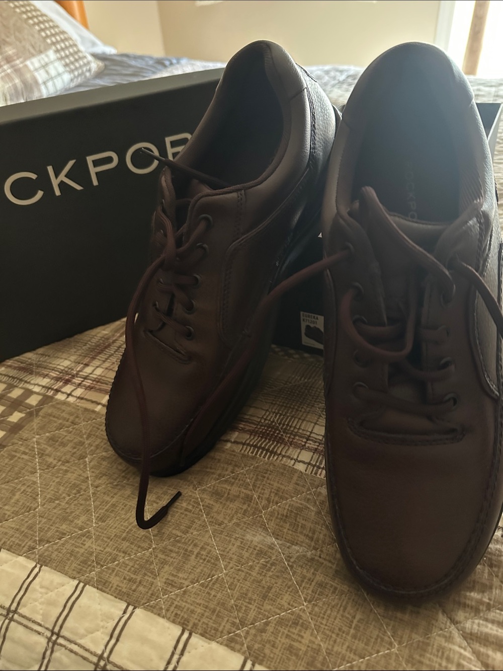 Rockport Men’s Lace-Up Oxfords in Dark Brown